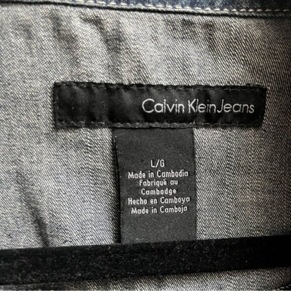 Calvin Klein denim button jacket Sz M - Picture 5 of 10